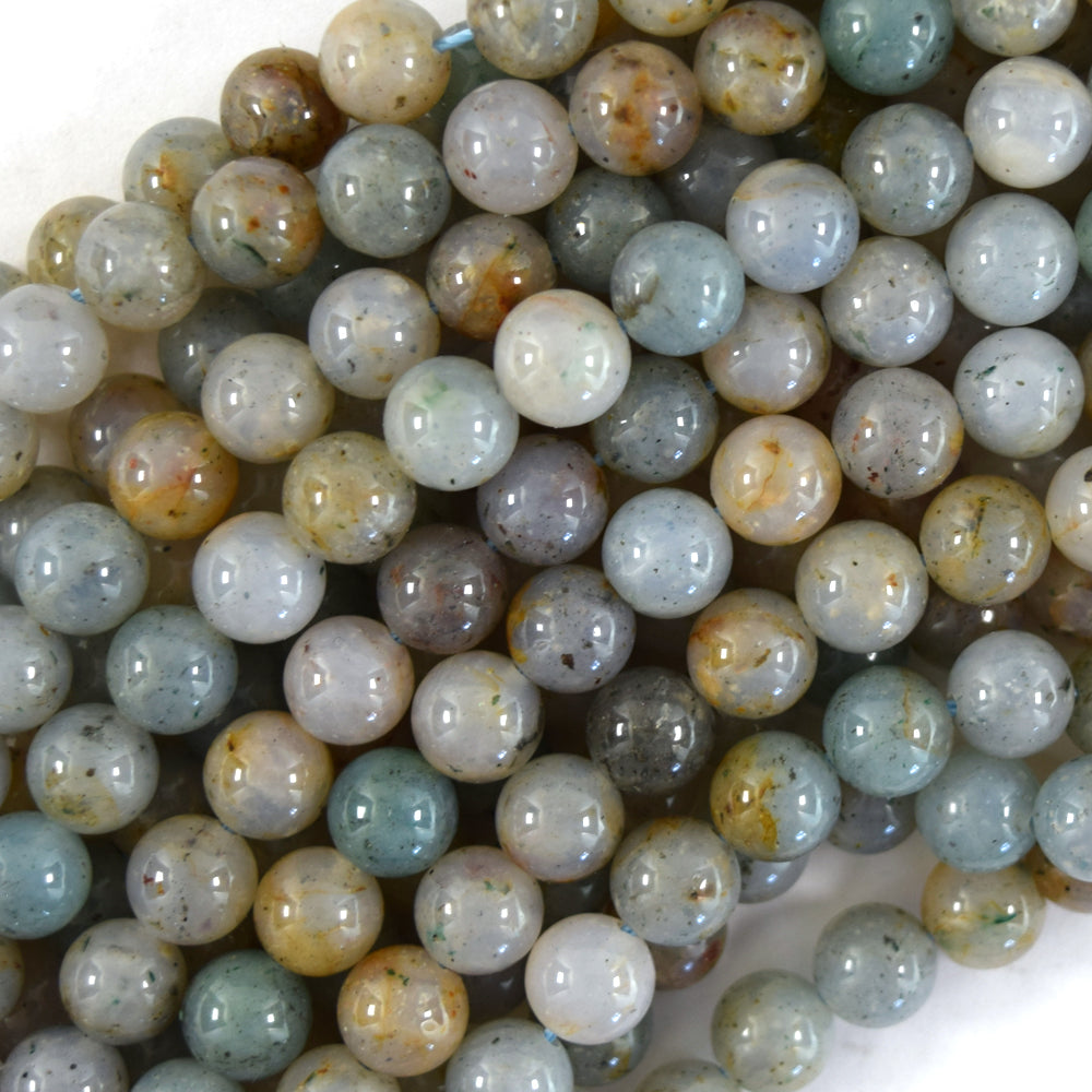 Natural Light Blue Opal Round Beads Gemstone 15" Strand 6mm 8mm 10mm
