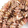 10mm - 14mm pink shell chip nugget beads 16