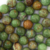 Natural African Green Opal Round Beads Gemstone 15