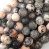 Natural Pink Zebra Jasper Round Beads Gemstone 15