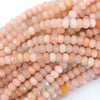 Natural Faceted Peach Aventurine Rondelle Button Beads 15