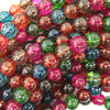 Watermelon Tourmaline Colored Quartz Round Beads 15