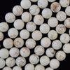 White Turquoise Round Beads Gemstone 15