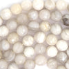 Natural Faceted Cream Crazy Lace Agate Round Beads 15