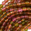 8mm faceted watermelon tourmaline jade round beads 15