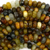 Natural Faceted Flower Jade Rondelle Button Beads 15
