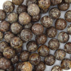 Natural Brown Coffee Jasper Round Beads Gemstone 15