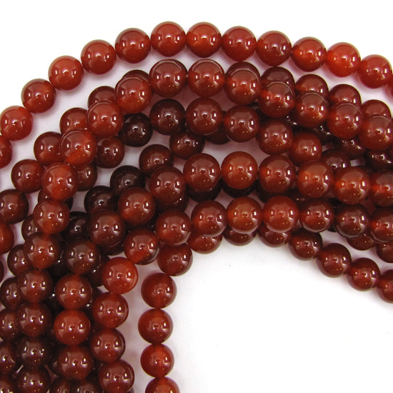 AA Red Carnelian Round Beads Gemstone 15" Strand 4mm 6mm 8mm 10mm 12mm