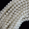 Natural White Moonstone Round Beads 15.5