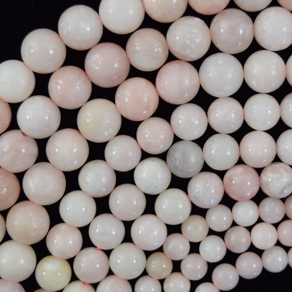 Natural Light Pink Opal Round Beads Gemstone 15" Strand 6mm 8mm 10mm