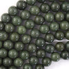 Natural African Solid Green Agate Round Beads Gemstone 15.5