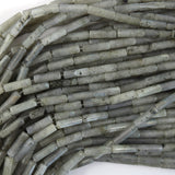 13mm natural gray labradorite tube beads 15.5