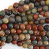 Landscape Polychrome Picture Jasper Round Beads 15.5