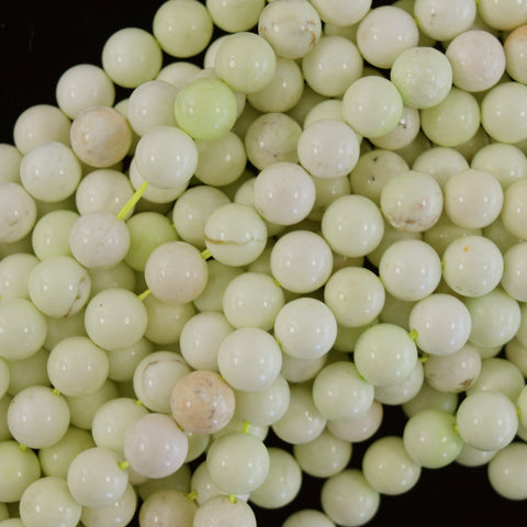 Natural Faceted Green Chrysoprase Round Beads Gemstone 15.5" Strand 4mm 6mm 8mm