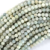 Natural Matte Light Blue Aquamarine round Beads 15.5