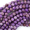 Natural Purple Phosphosiderite Round Beads Gemstone 15