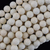 Natural Ivory Jade Round Beads Gemstone 15