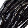 8x16mm faceted black onyx tube cylinder beads 15.5