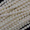 6mm faceted white coral round beads 15.5