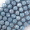 Blue Aquamarine Quartz Round Beads Gemstone 15