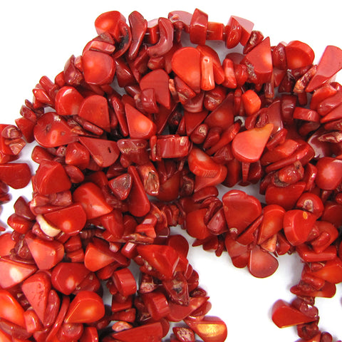 18mm synthetic coral chrysanthemum flower beads 15" strand red 20 pieces