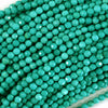 Faceted Green Turquoise Round Beads 15.5