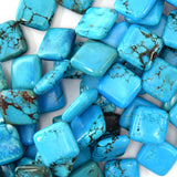22mm blue turquoise diamond beads 16