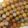 10mm natural gold rutilated jade round beads 15