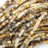 4mm natural crazy lace agate cube beads 15.5