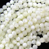 White Mother Of Pearl MOP Round Beads 15.5