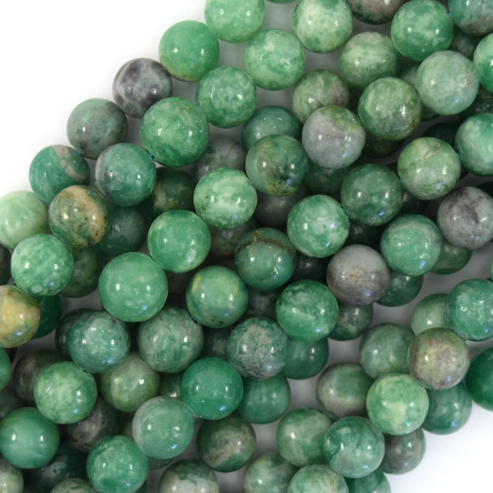 Natural Green African Jade Round Beads Gemstone 15.5" S4 4mm 6mm 8mm 10mm 12mm