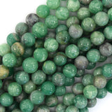 Natural Green African Jade Round Beads Gemstone 15.5