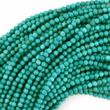 Green Turquoise Round Beads Gemstone 15.5