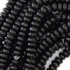 AA Black Onyx Rondelle Button Beads Gemstone 15
