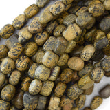 6mm - 8mm natural chohua jasper pebble nugget beads 15