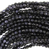 Faceted Blue Goldstone Round Beads Gemstone 14