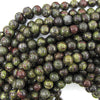 Natural Dragon Blood Jasper Round Beads 15