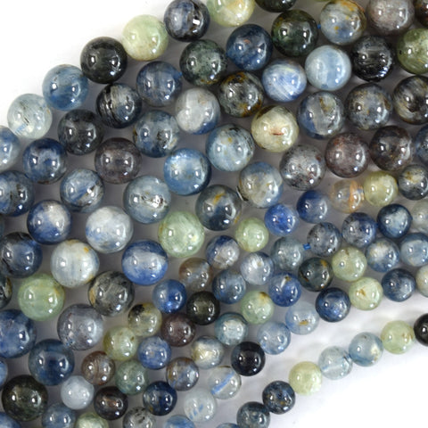 12mm blue kyanite round beads 15.5" strand