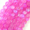 Matte Magenta Mystic Aura Quartz Round Beads Gemstone 15