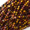 Natural Faceted Mookaite Round Beads 15