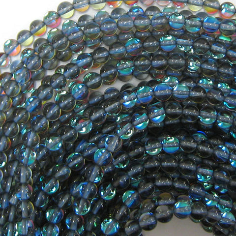 Mystic Titanium Faceted Lavender Crystal Quartz Round Beads 15" 6mm 8mm 10mm