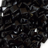 14mm faceted black onyx diamond beads 15
