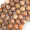 Natural Sunstone Round Beads Gemstone 15