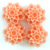 18mm synthetic coral chrysanthemum flower beads 15
