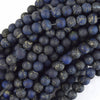 Matte Blue Lapis Lazuli Round Beads Gemstone 15