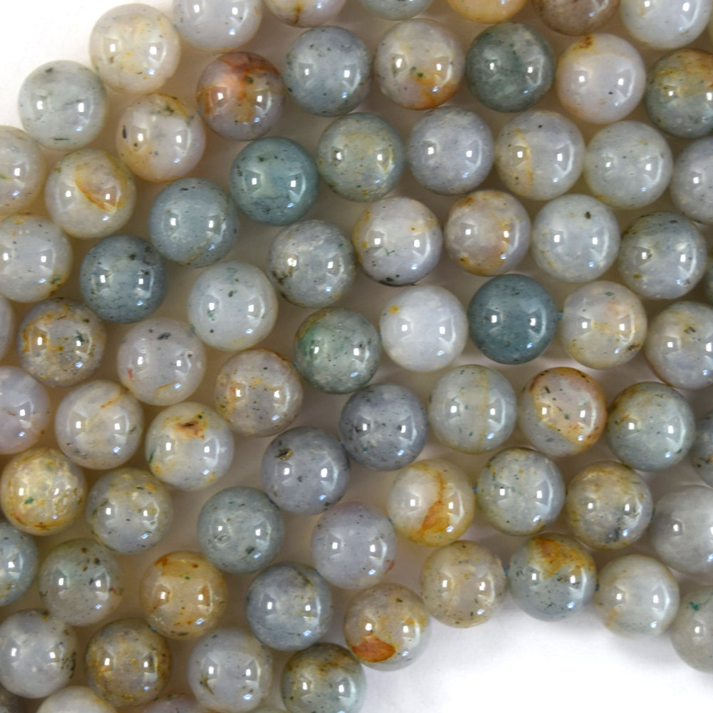 Natural Light Blue Opal Round Beads Gemstone 15" Strand 6mm 8mm 10mm