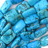 25mm blue turquoise rectangle beads 16