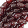 18mm faceted red cranberry jade teardrop beads 15