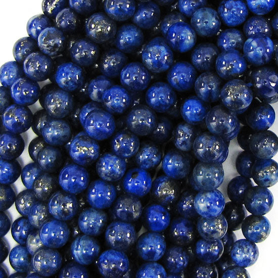 Blue Lapis Lazuli Round Beads 15" Strand 2mm 3mm 4mm 6mm 8mm 10mm 12mm 14mm