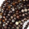 6mm natural brown outback jasper round beads 15.5